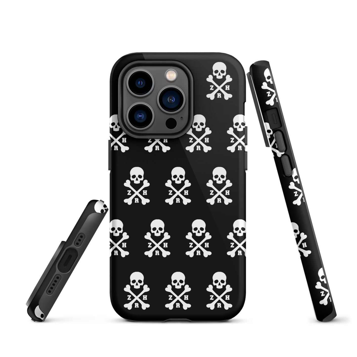 Coque rigide ZRH tête de mort et os croisés pour iPhone®