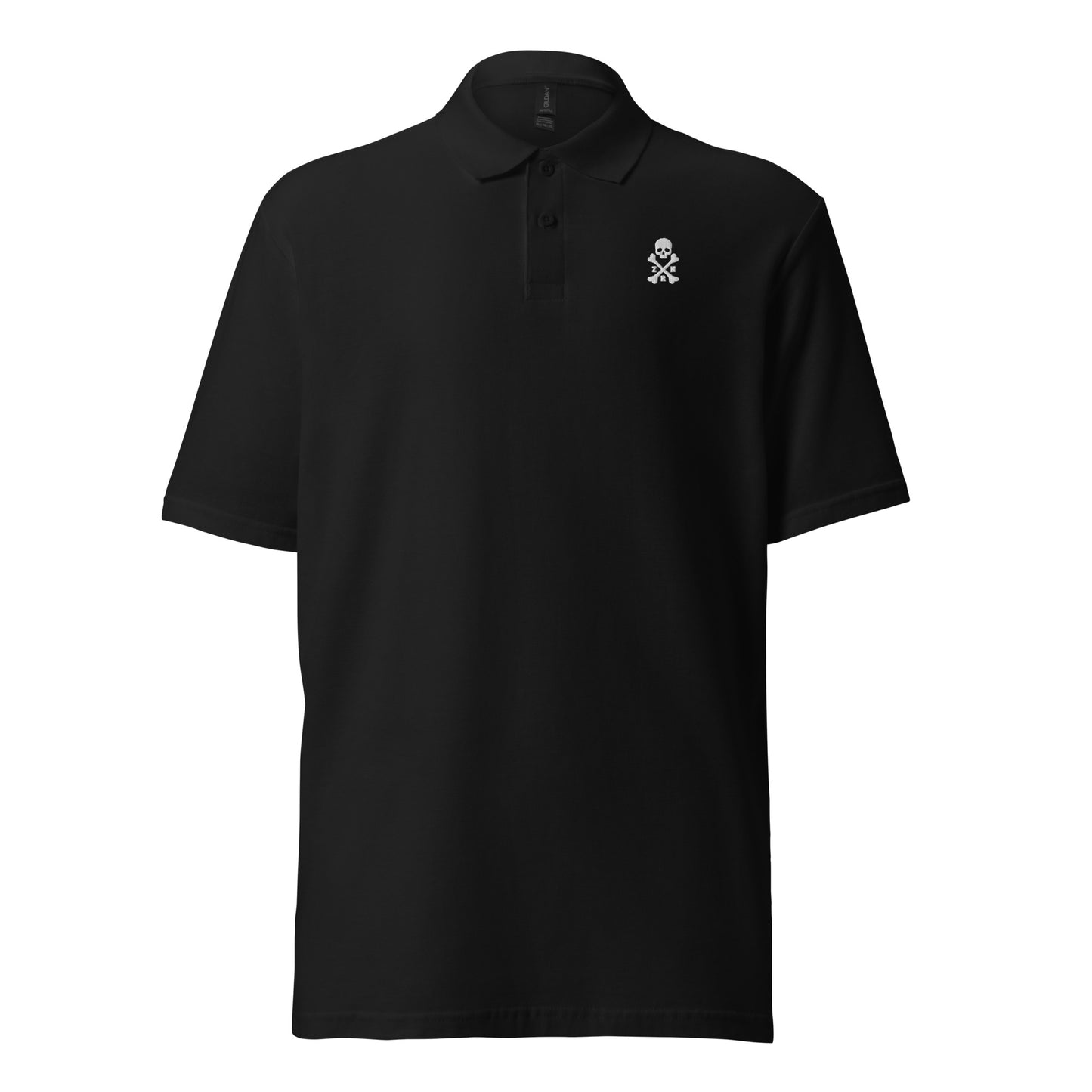 ZRH skull and crossbones unisex polo shirt