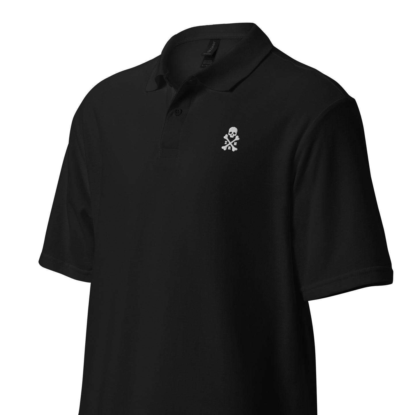 ZRH skull and crossbones unisex polo shirt