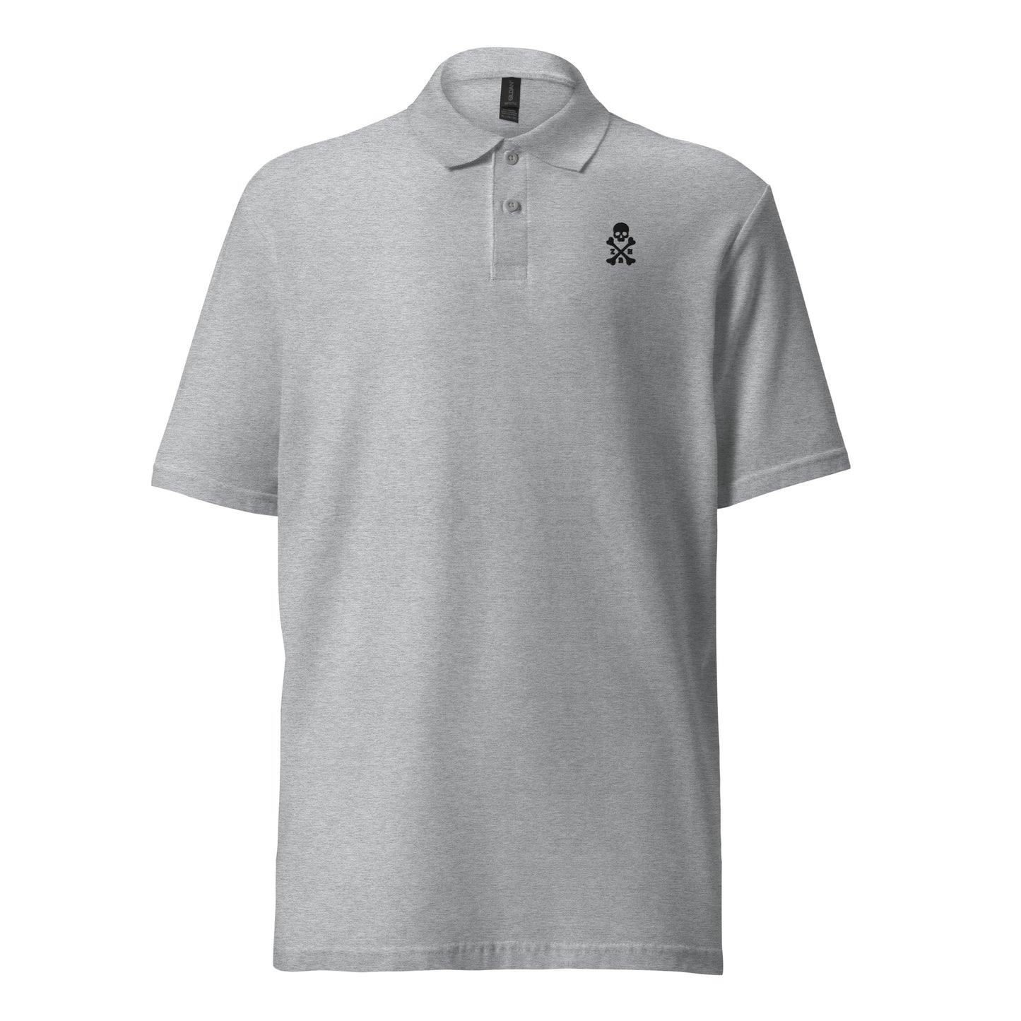 ZRH Totenkopf und gekreuzte Knochen Unisex Poloshirt