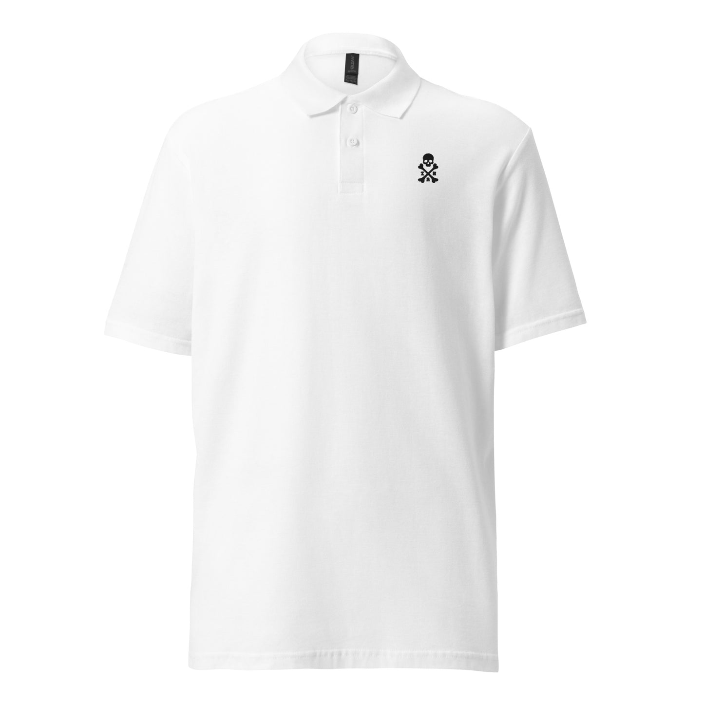 ZRH Totenkopf und gekreuzte Knochen Unisex Poloshirt