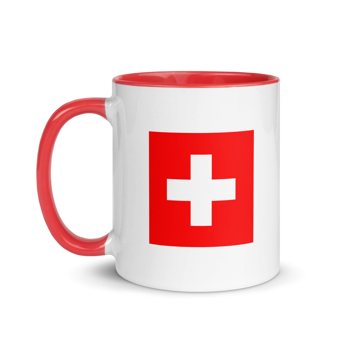 Tasse à café drapeau suisse