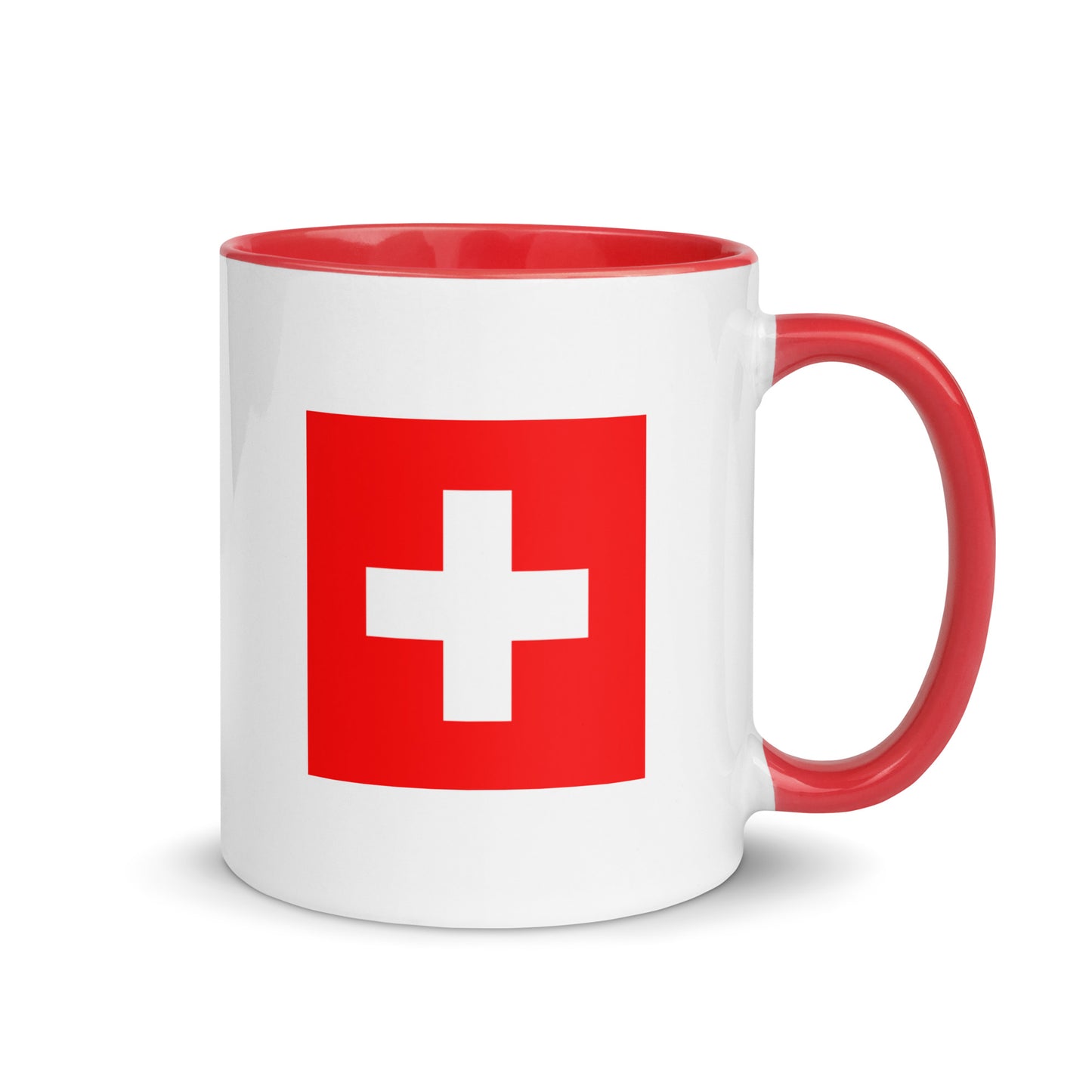 Tasse à café drapeau suisse