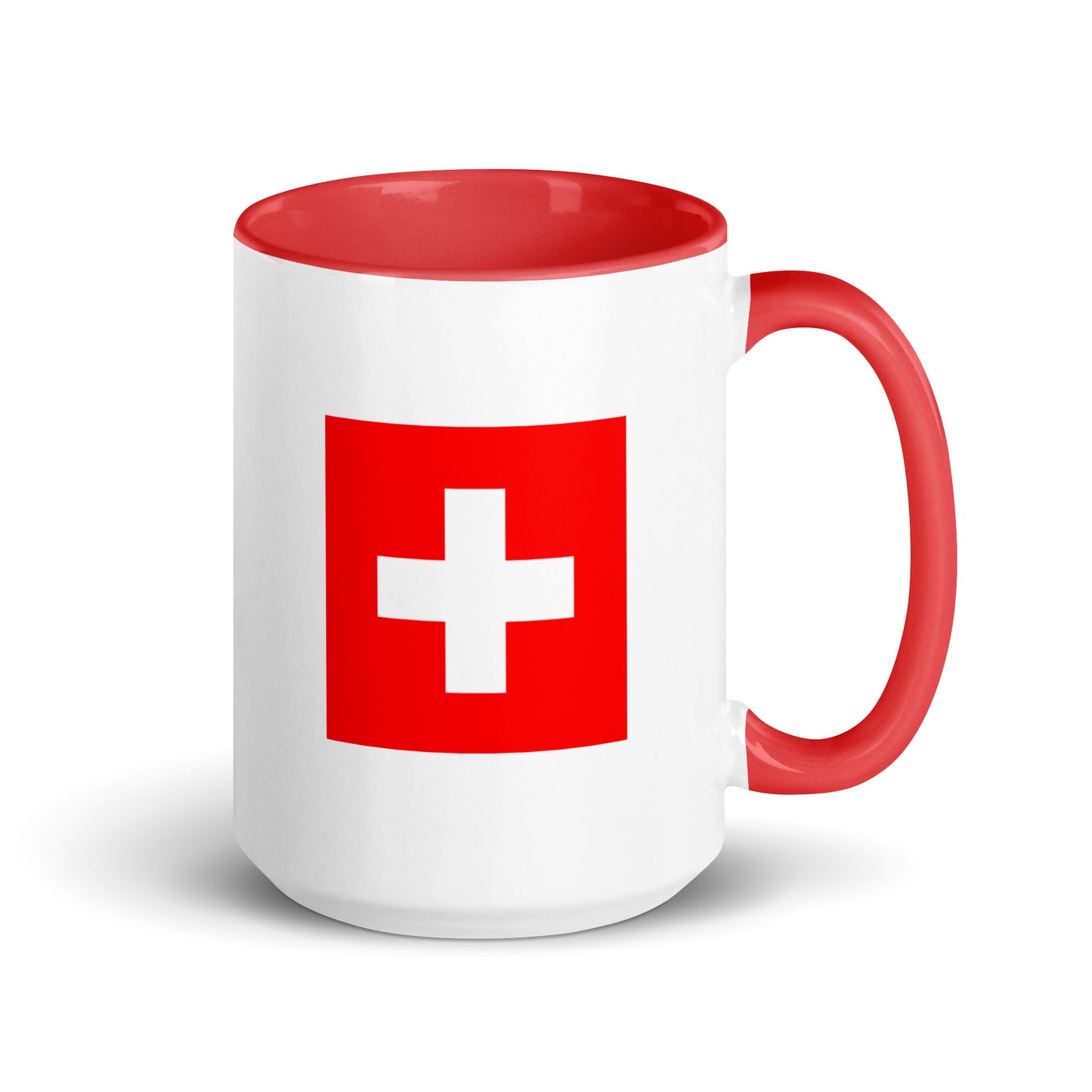 Tasse à café drapeau suisse