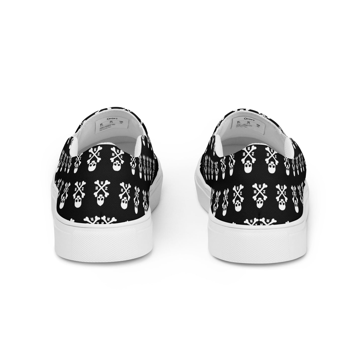 Women’s ZRH skull and crossbones pattern slip-on canvas shoes