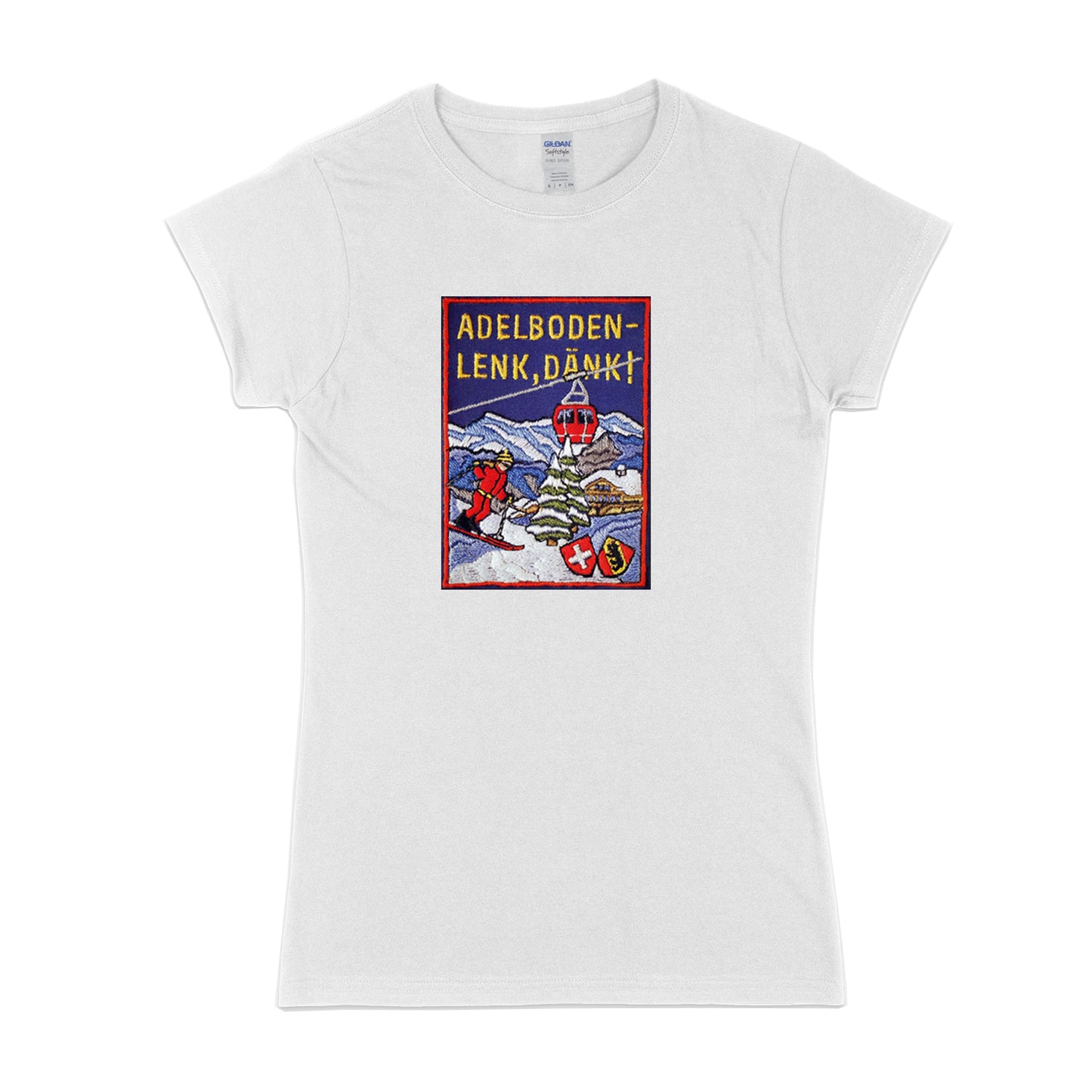 Womens Retro ski - Adelboden Lenk Dänk t-shirt