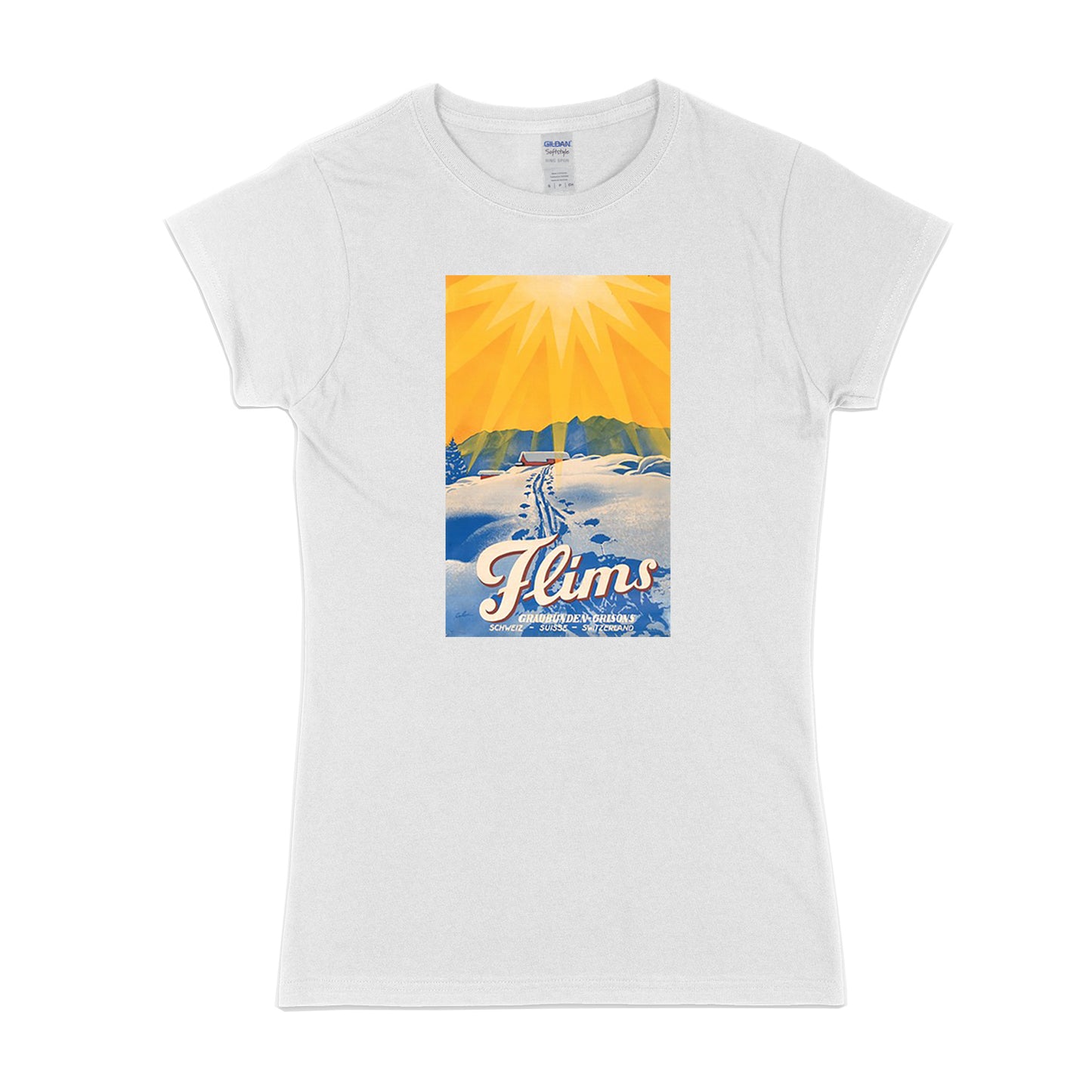 T-shirt Retro ski - Flims Femme