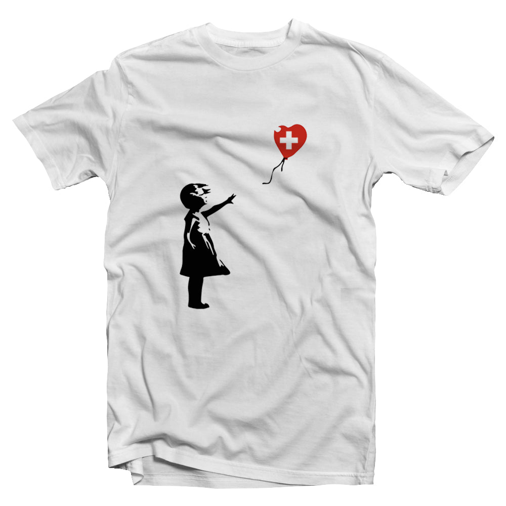 Youth Banksy girl with balloon Switzerland