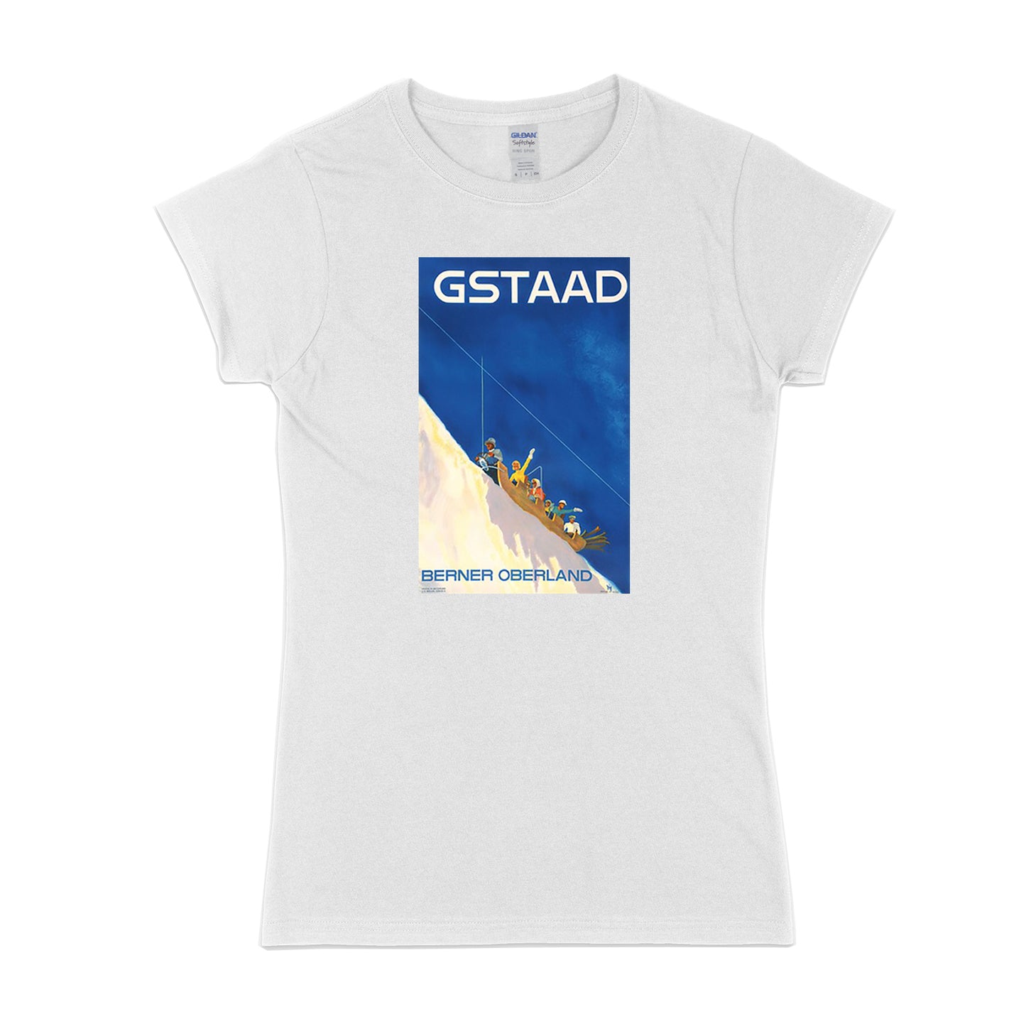 Womens Retro ski - Gstaad t-shirt