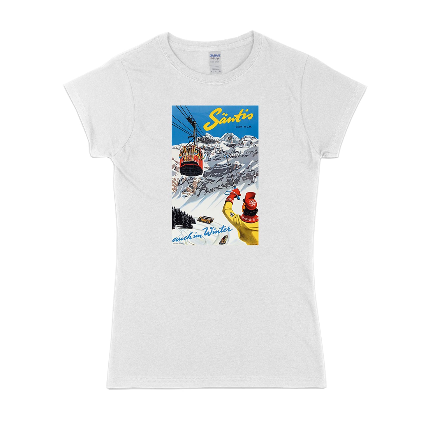 Damen Retro Ski - Santis T-Shirt