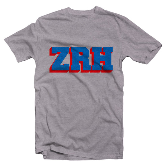 ZRH red and blue short sleeve t-shirt - zürich-clothing-company