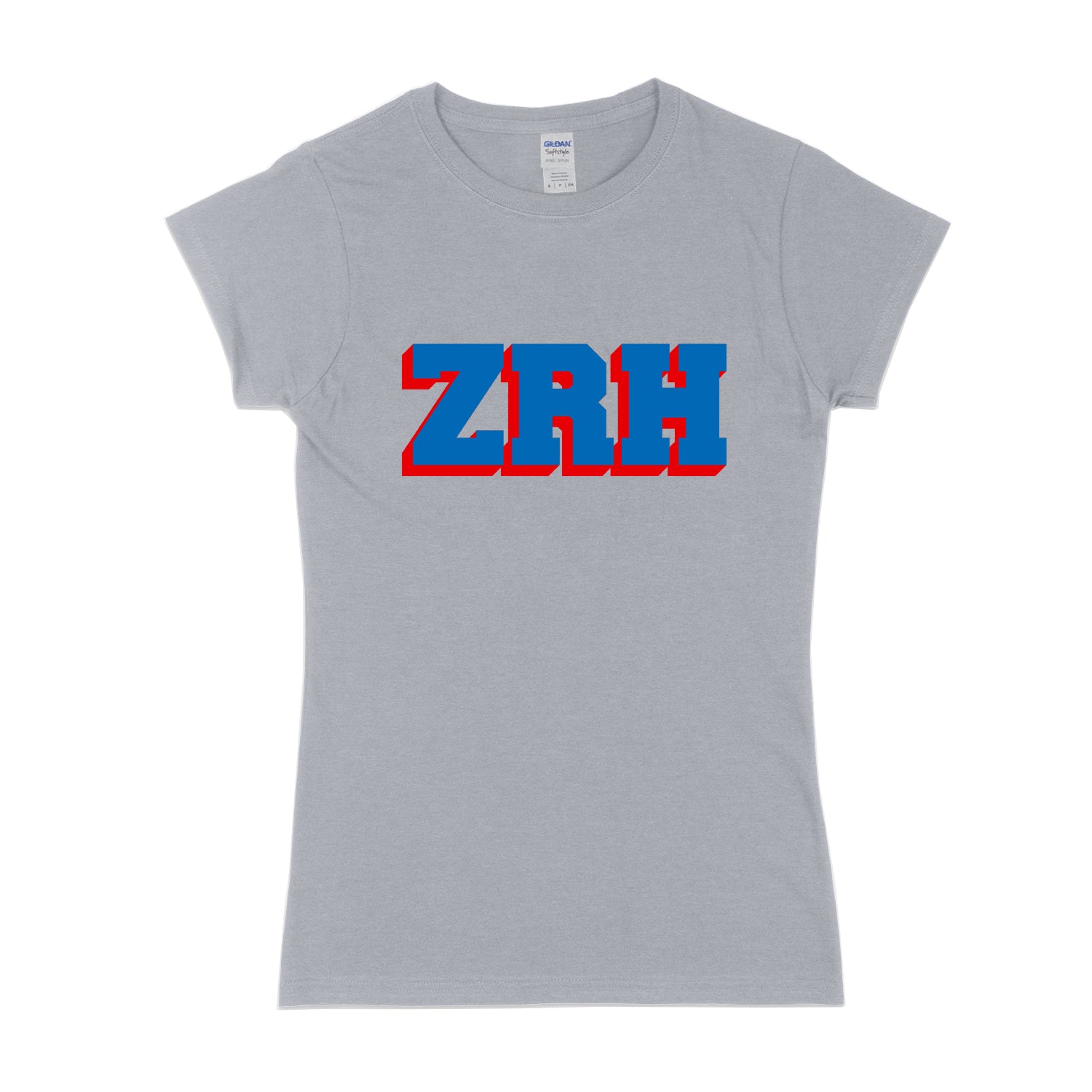 Women's ZRH red and blue short sleeve t-shirt - zürich-clothing-company