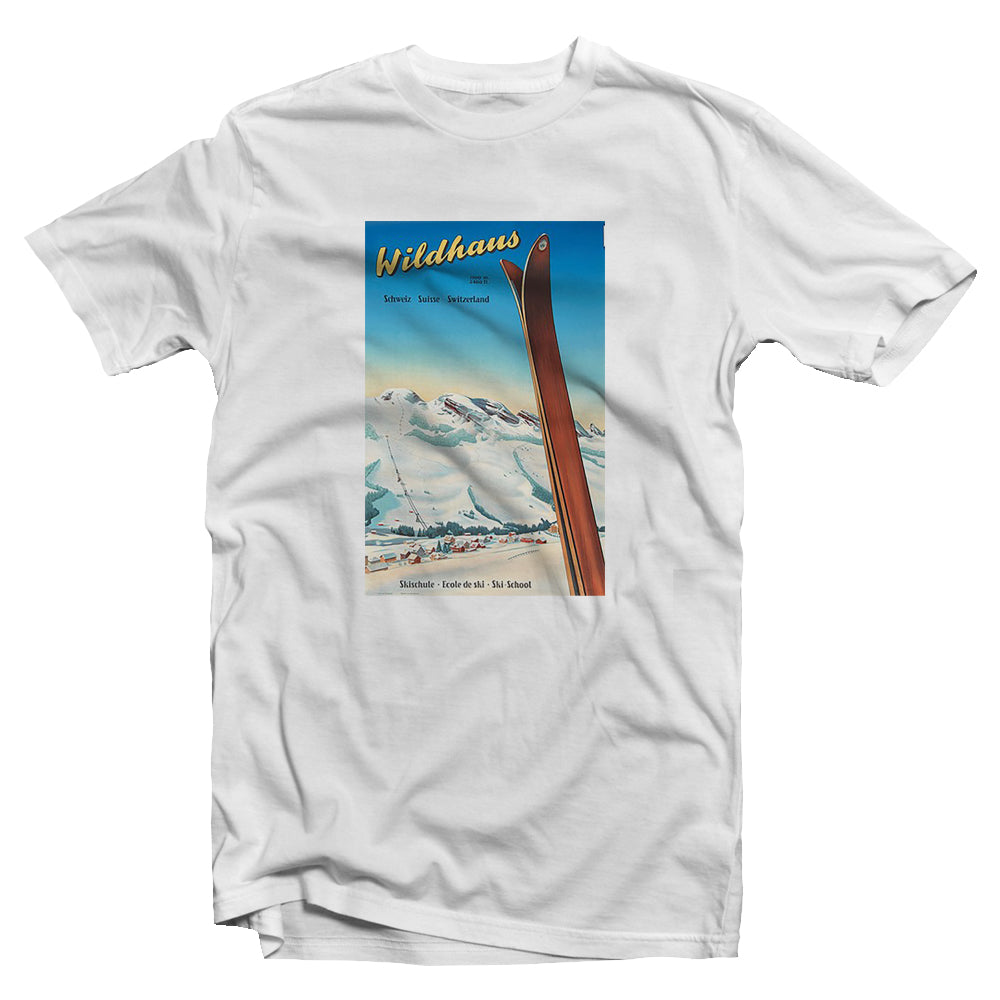 Ski rétro - T-shirt Wildhaus