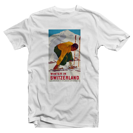 Jugend Retro Ski - Winter in der Schweiz T-Shirt