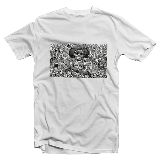 Youth Halloween Day of the Dead mural short sleeve t-shirt - zürich-clothing-company