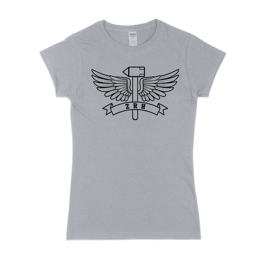 Women's ZRH flying hammer short sleeve t-shirt - zürich-clothing-company