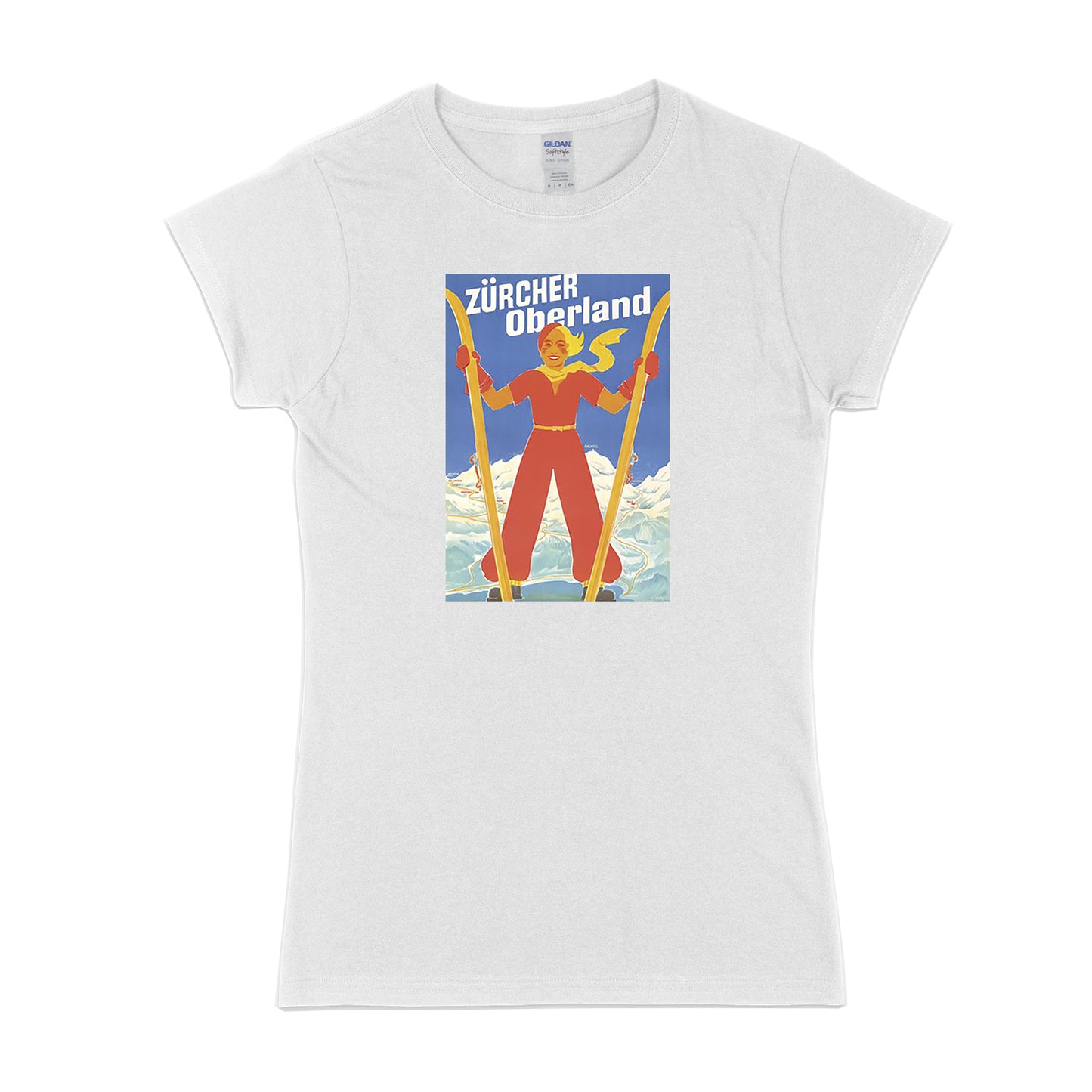 Ski rétro femme - T-shirt Oberland zurichois